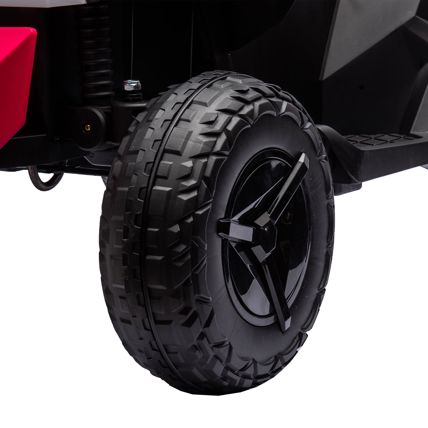 CIPACHO 12V Kids Ride On ATV Car, 4-Wheeler Electric Vehicle with Dual-Drive System, LED Front and Rear Dazzling Lights, Music, MP3, USB Interface, Red CIPACHO 12V Kids Ride On ATV Car, 4-Wheeler Electric Vehicle with Dual-Drive System, LED Front and Rear Dazzling Lights, Music, MP3, USB Interface, Red