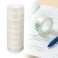 thumbnail image 1 of zhangmingg Transparent Stationery Tape Dispenser Roll for School Paper Wrapping Sealing and Crafting Projects 8PCS, 1 of 8