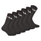 thumbnail image 1 of FILA Calcetines unisex, pack de 6 - calcetines de tripulación, de rizo, de tenis, deportivos (2x 3 pares) Negro 35-38, 1 of 3