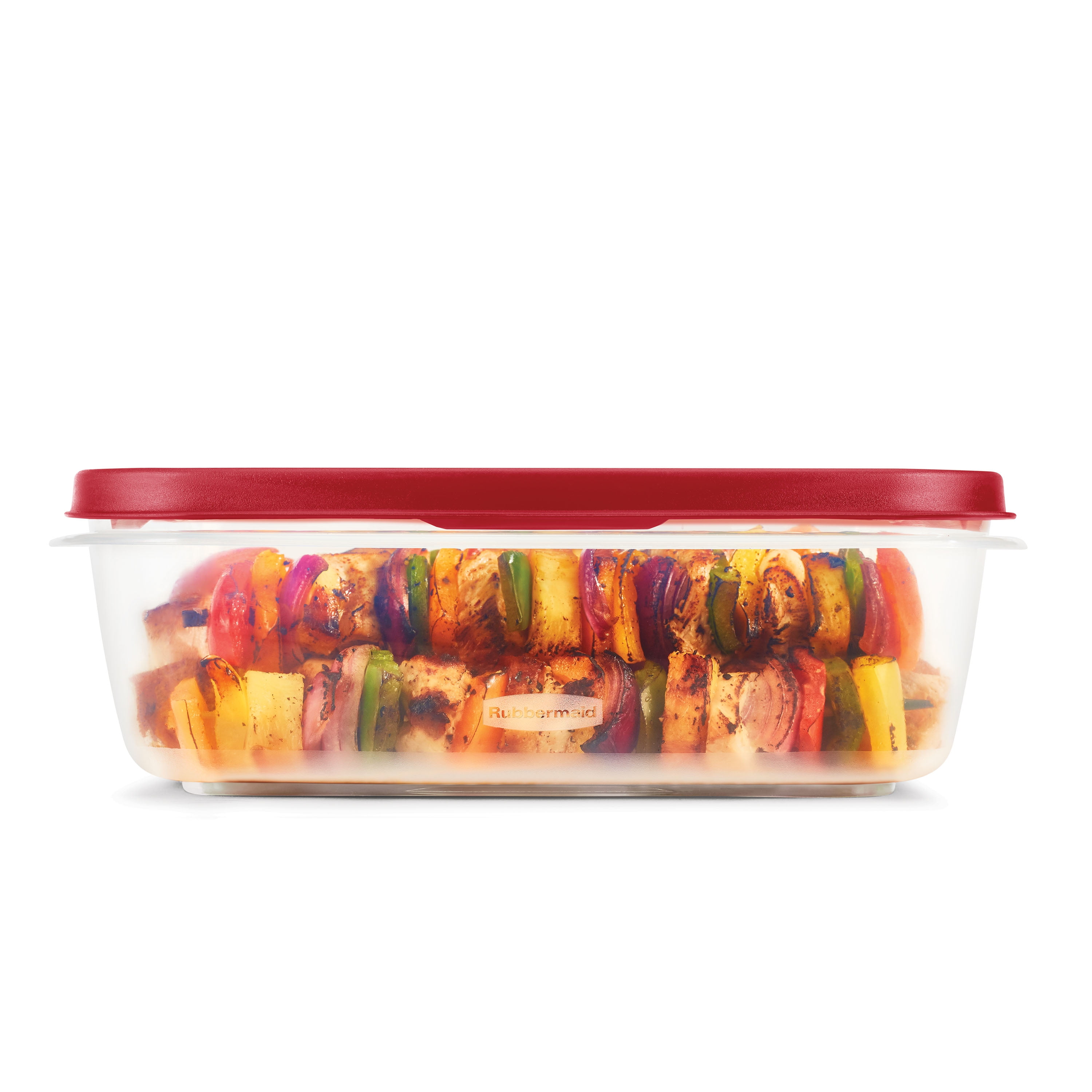 Rubbermaid Easy Find 8.5-Cup Food Storage Container, Small, Clear with Red  Lid