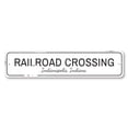 thumbnail image 2 of Railroad Crossing Novelty Sign, Metal Wall Decor - 4x18 inches, 2 of 4