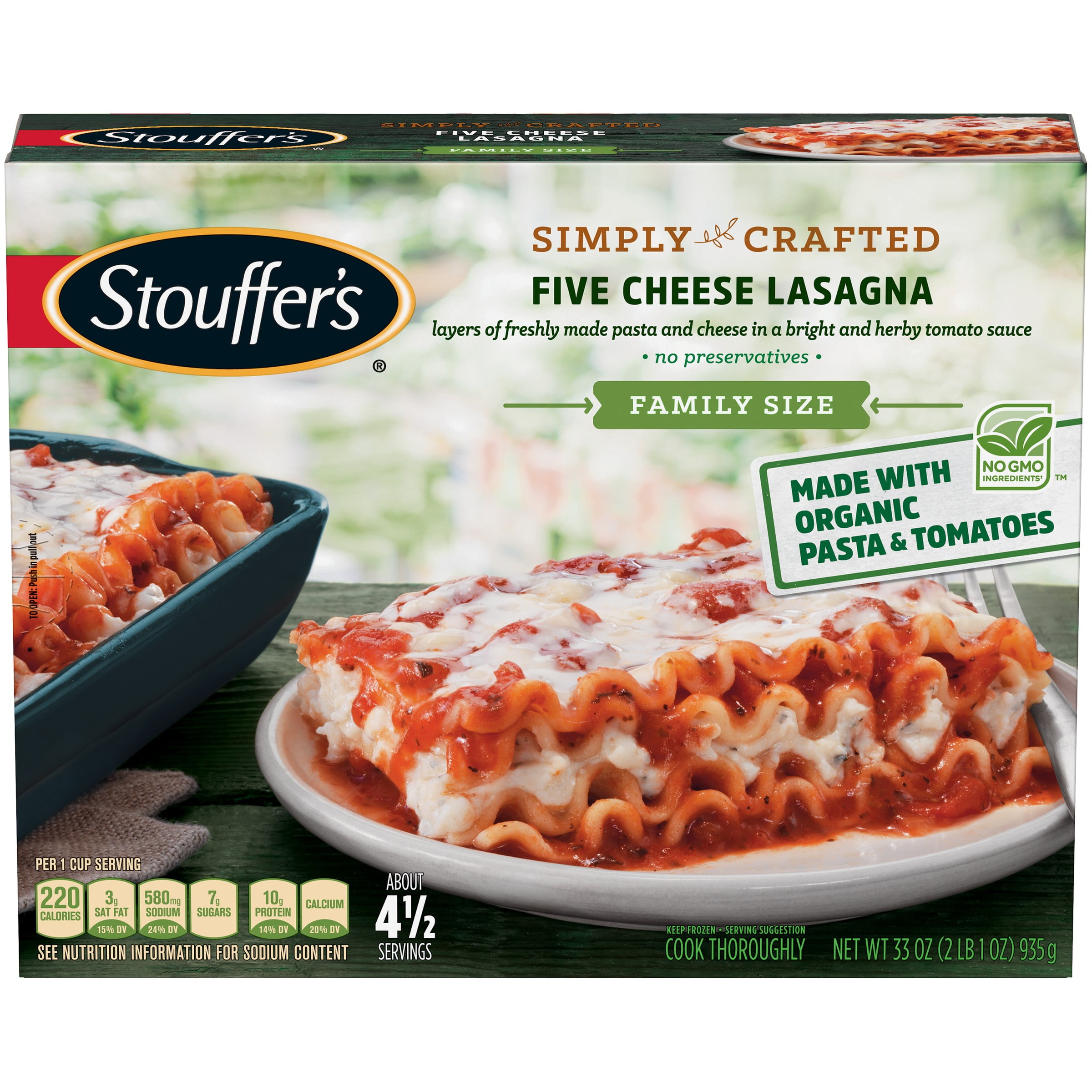 Sodium in stouffer's lasagna