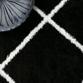 thumbnail image 6 of SAFAVIEH Tahoe Elwyn Trellis Shag Runner, 2' x 9', Black/White, 6 of 10