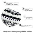 thumbnail image 4 of PiccoCasa Bohemian Duvet Cover Set 4 Piece Microfiber Bedding for Twin Bed, White and Black, 4 of 6