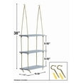 thumbnail image 2 of Sorbus 3 Hanging Floating Shelves Length 16.5-inch Rustic Wood Rope Floating Shelf Set - Grey, 2 of 7