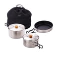 thumbnail image 2 of Juego de utensilios de cocina para acampar, ollas y sartenes para acampar con mango plegable, equipo de cocina para exteriores, juego de utensilios de, 2 of 9