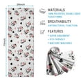 thumbnail image 2 of White Cow Heart Pattern Hot Yoga Mat Towel Non Slip for Hot Yoga - Quick-Drying Yoga Mat Cover with 4 Corner Pockets with Travel Bag - Hot Yoga Towel Non Slip 74"x26", 2 of 6