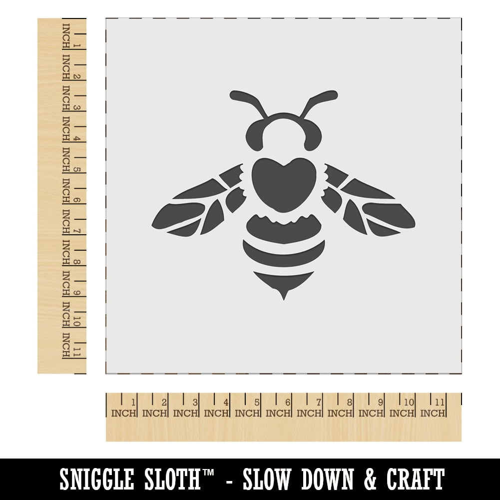 Cute Honey Bumblebee with Heart on Back DIY Cookie Wall Craft Stencil - 9.0 Inch - Walmart.com cute-honey-bumblebee-with-heart-on-back-diy-cookie-wall-craft-stencil-9-0-inch-walmart-com