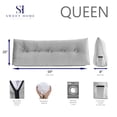 thumbnail image 3 of Triangle Headboard Wedge Cushion, Queen Size 20" x 59" x 8", Gray, 3 of 5