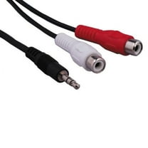 Kentek 6" 3.5mm AUX Auxiliary Male to RCA RW Red White Female Stereo Audio Y Cable Cord for PC iPod iPhone MP3 Car Monitor