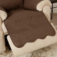 thumbnail image 6 of Reversible Quilted Furniture Protector, Machine Washable Slipcover, Recliner, Chocolate / Taupe, 6 of 6