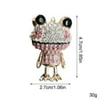 thumbnail image 2 of Nilvkv Sweater Accessories Bag Buckle Frogs Rear View Mirrors Hanger Frogs Ornaments with Rhinestone Funny Automotive Interior Decorations Car Decoration Exquisite, 2 of 5