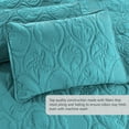thumbnail image 5 of Quilt Set Full/Queen Size Aqua - Oversized Bedspread - Soft Microfiber Coverlet for All Season - Includes 1 Quilt and 2 Shams, Ocean Star Pattern, 5 of 7