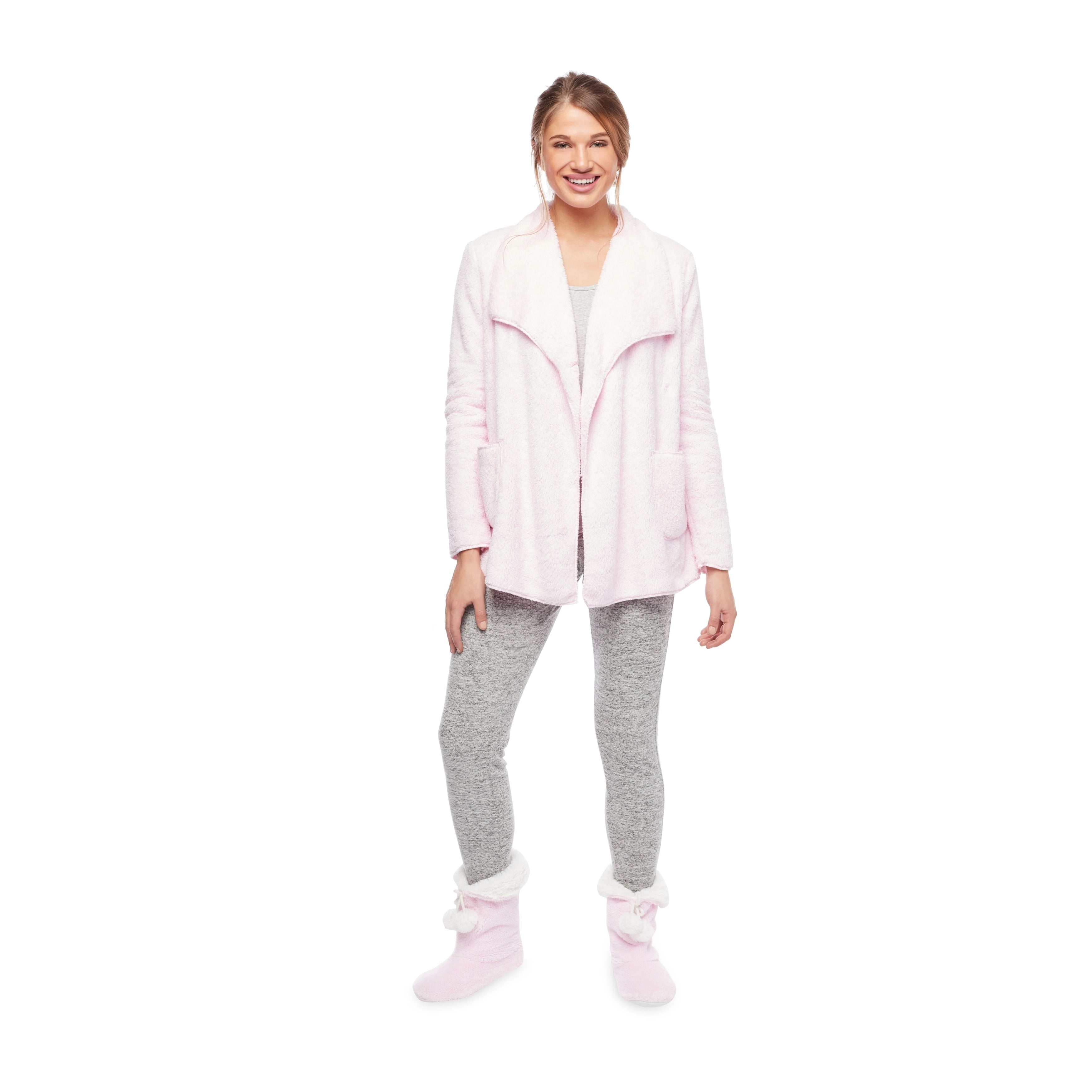 fleece lounge cardigan