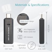 SD Card Reader, 5Gbps 2-in-1 USB C Memory Card Reader for Digital Camera, SD Card Viewer with Slot for SD, SDHC, SDXC, SD, MicroSDHC, SDXC, MMC, RS-MMC, TF Card (Black)