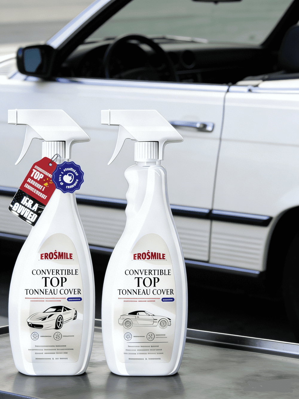Convertible Top Cleaner and Protectant Kit Use for Cleaning And Protecting The Automotive Soft Tops of Fabric Construction.Deep-Penetrating Cleaning,Preventing Cracks, 2 Pack,Total 32 oz