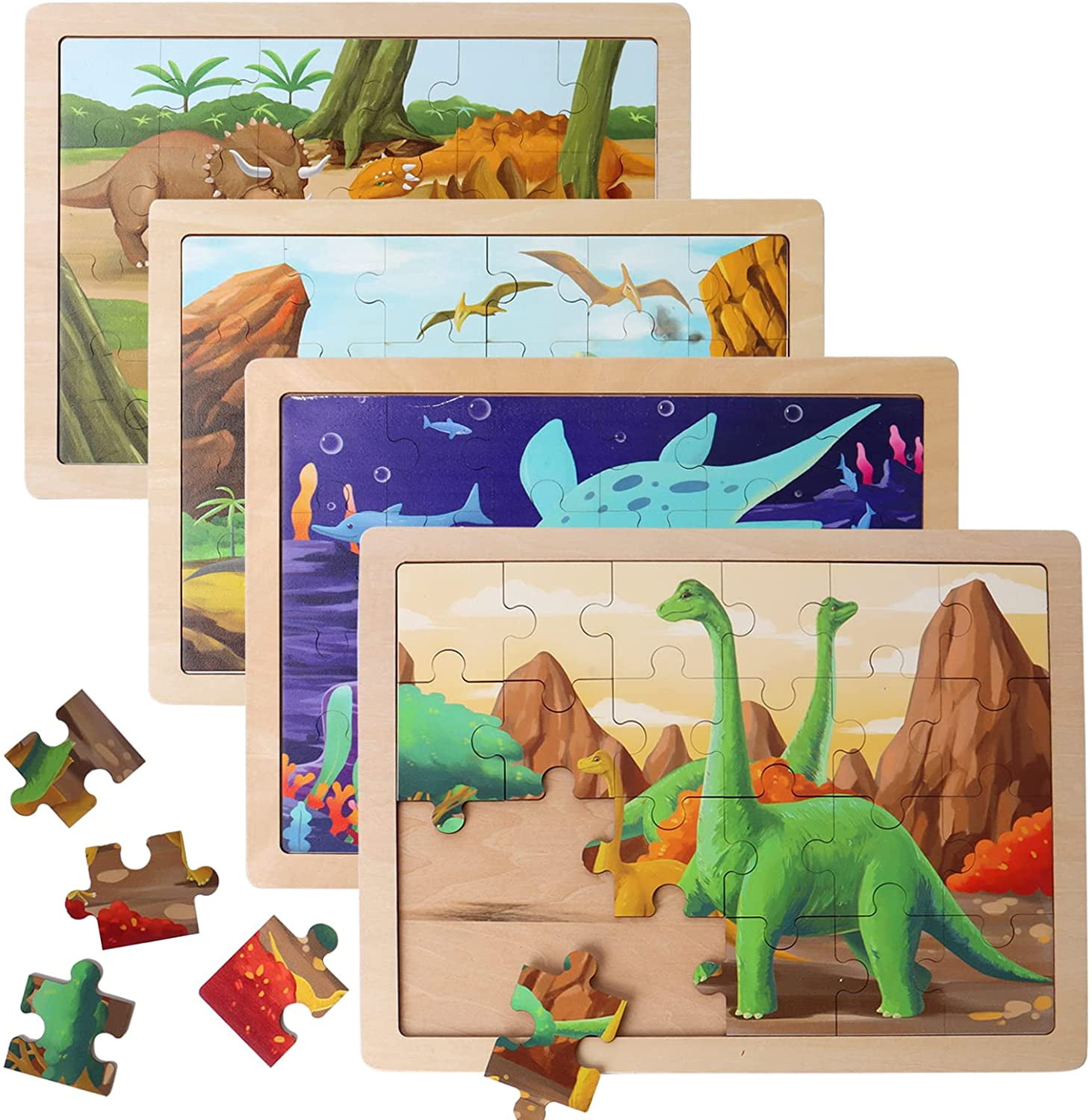 Dinosaur Floor Puzzle for Kids Ages 3-5 for Kids 35 Piece Jumbo Jigsaw Puzzles for Beginner Learning Educational Games and Toys for Kids Ages 3 4 5 