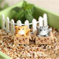 thumbnail image 4 of Ensemble de 4 Pcs Maison de Poupée Miniature Bonsaï Artisanat Jardin Féerique Décoration Chats Mignons, 4 of 9
