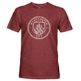 thumbnail image 2 of Men's 1863FC  Maroon Manchester City Mono Badge Retro Tri-Blend T-Shirt, 2 of 3