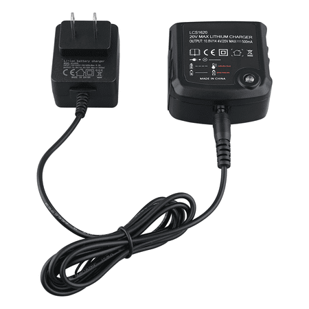 

Mingsci For 10.8V-20V 0.5A Black and Decker Li-ion Charger Compatible with LCS1620 LBXR20 LBXR20-OPE LB20 LBX20 LBX4020 US