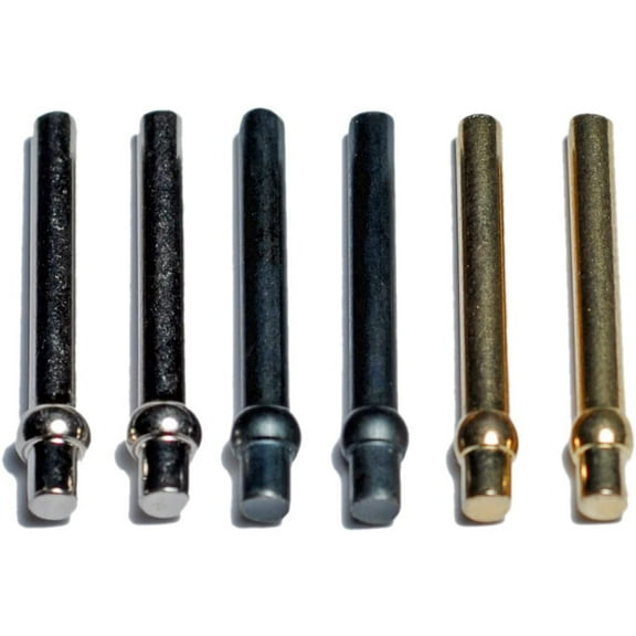 WE Games Standard Metal Cribbage Pegs - Set of 6 - Brass, Chrome, Black