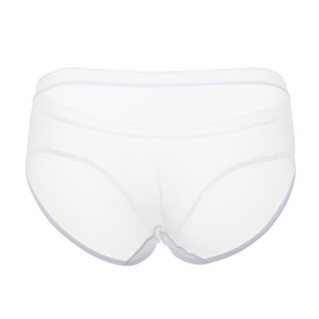 

Aayomet Women Panties Womens Mid High Waist Lace Panties Sexy Transparent Seamless Large Size Hip Lift Briefs White M