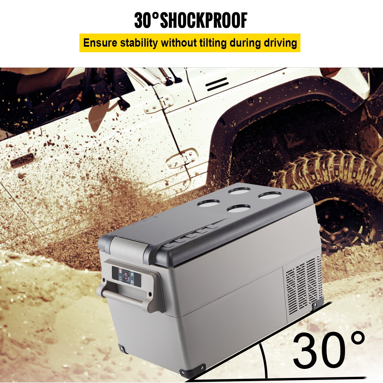 VEVOR 37Qt Compressor Portable Small Refrigerator Cooler Freezer Home And Car Vehicular Fridge