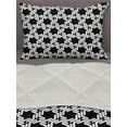 thumbnail image 3 of Black and White Comforter & Sham Bedding Set, Simplistic Diagonal Spiraling Hexagon Geometric Shapes Contemporary, 3 pcs Duvet Set Microfiber Filling Quilt, 5 Sizes, Charcoal Grey, by Ambesonne, 3 of 4
