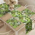 thumbnail image 2 of Ambesonne Sage Table Runner & Placemats, Nostalgia Vintage Foliage, Placemat 4 pcs + Runner 14"x72", Green Black White, 2 of 2