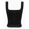 thumbnail image 5 of Women's Square Neck Crop Top Basic Sleeveless Fitted Tank Top Casual Cami, 5 of 5