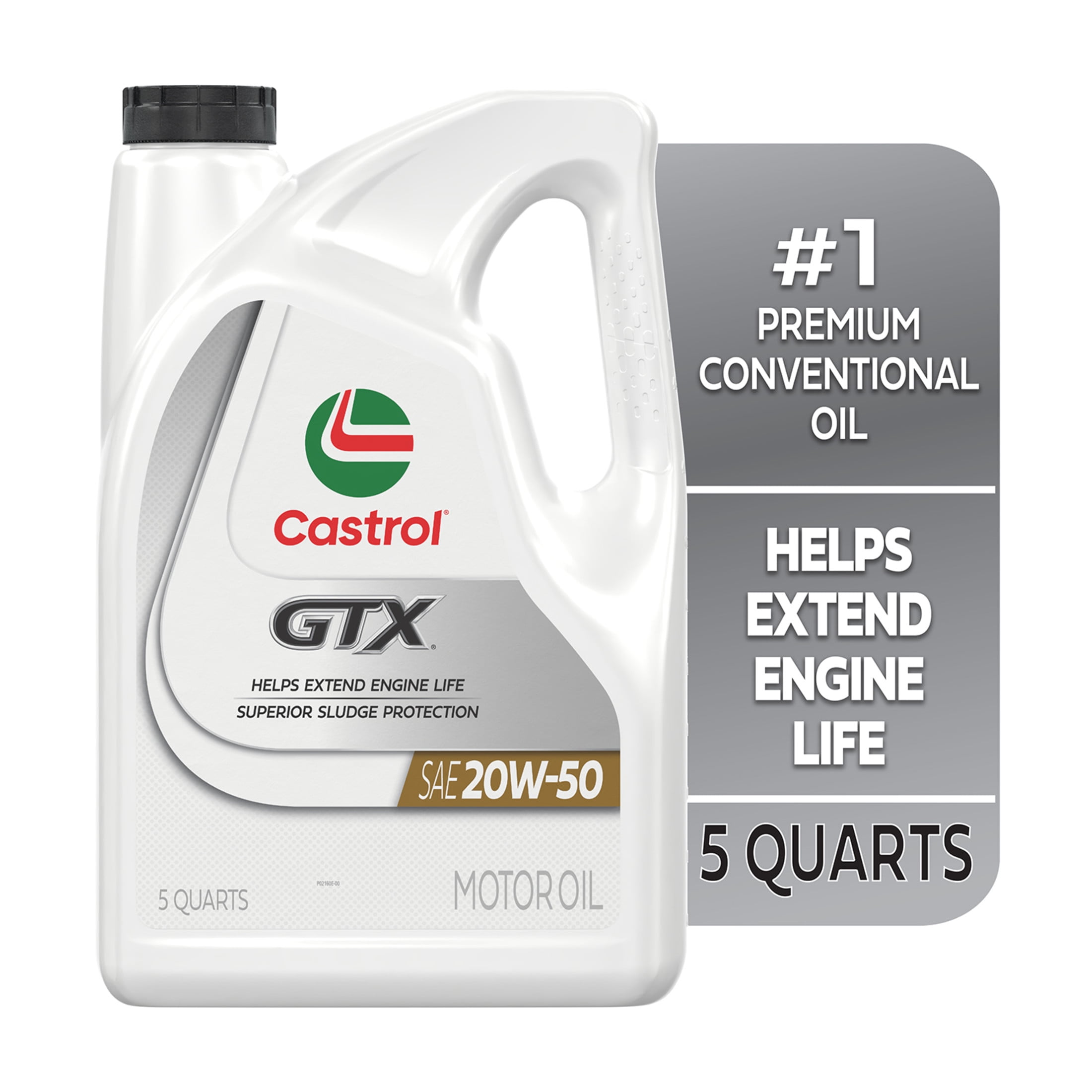 Castrol GTX 20W-50 Conventional Motor Oil, 5 Quarts