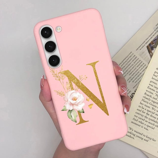Funda de silicona suave para teléfono Samsung Galaxy S23, carcasa trasera con letras mate, carcasa protectora para Samsung S 23 S23 Ultra Plus Fivean unisex