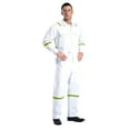 thumbnail image 5 of Sxiwei Men's One Piece Cotton Work Jumpsuit Reflective Straps Full Body Coveralls Mechanics Workwear White L, 5 of 7