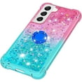 thumbnail image 4 of Clear Case for Samsung Galaxy S23+ (Not S23) with Kickstand for Girls Women, Liquid Glitter Sparkle Bling Cute Case Gradient Quicksand Cover for Samsung Galaxy S23 Plus JB Powder Blue, 4 of 14