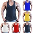 thumbnail image 1 of Men Vintage Gym Vest Sports Stringer Tank Top Relaxed T Shirt Bodybuilding Racer, 1 of 5