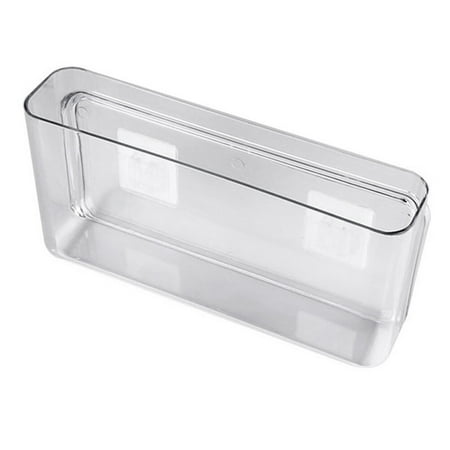 

1pc Plastic Clear Storage Container Wall Mounted Storage Holder No Punch Large Sundry Storage Box for Home Kitchen