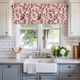 thumbnail image 2 of Pink Football Ribbon Farmhouse Short Window Curtain Valances, Modern Game Ball Watercolor Rod Pocket Kitchen Valances for Living Room Bedroom Bathroom Cafe 42" x 18", 2 of 8