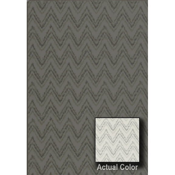 Milliken Imagine Area Rug GALLOWAY Galloway Blue Note Zigzags Chevrons 3' 10" x 5' 4" Rectangle