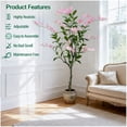thumbnail image 4 of 5-ft artificial jasmine tree in blanca pot-realistic faux tree con flowers para indoor/outdoor home garden wedding party decor, 4 of 7
