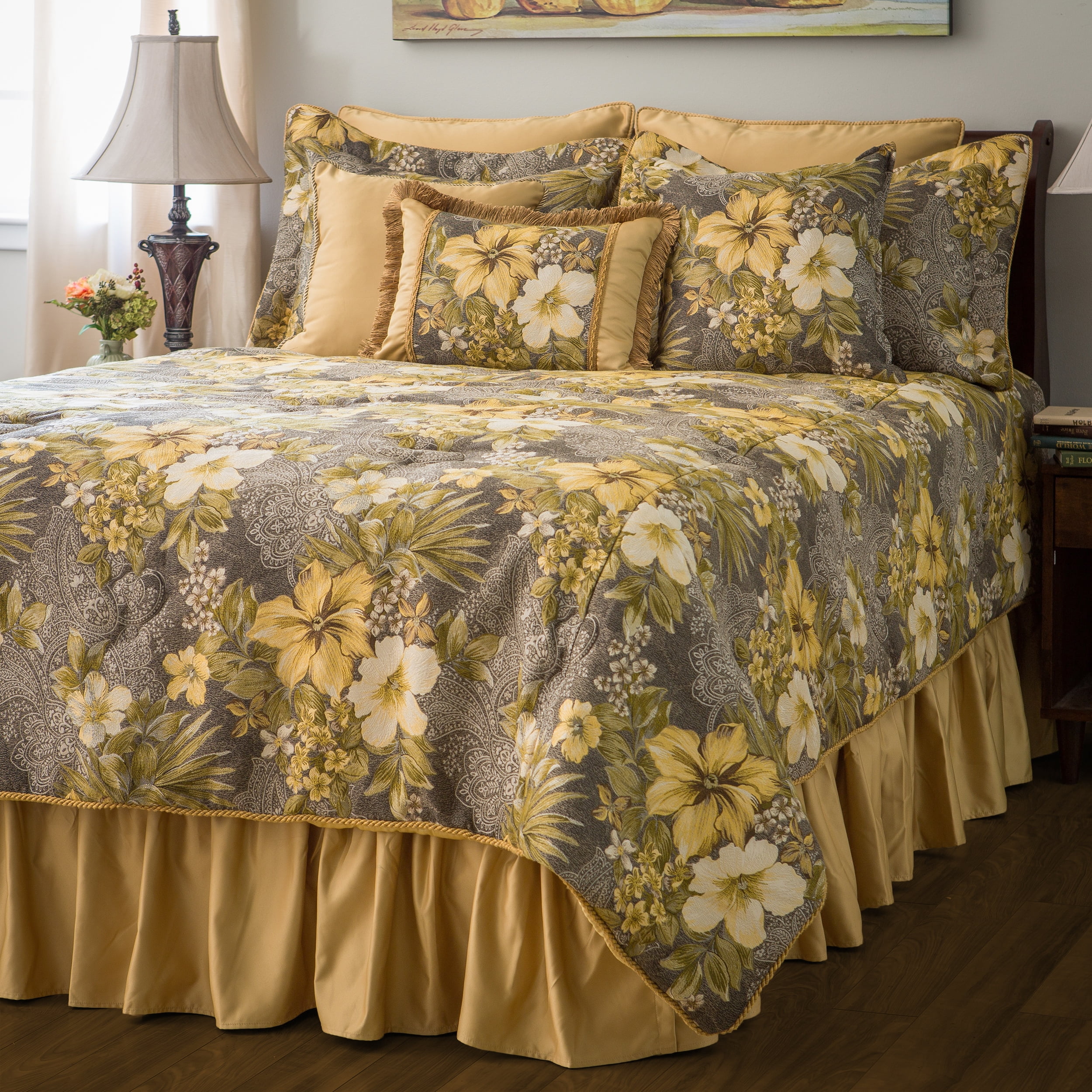 Sherry Kline Pchf Oasis Garden 4 Piece Comforter Set Walmart Com Walmart Com