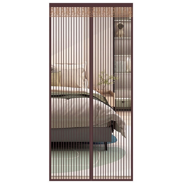 Mosquitera magnética para puerta y ventana, 120 x 220 cm, antimoscas, con cierre automático, tira adhesiva, malla muy fina, fácil de instalar.