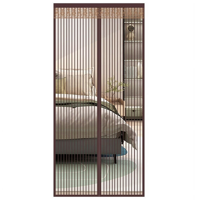 Mosquitera magnética para puerta y ventana, 120 x 220 cm, antimoscas, con cierre automático, tira adhesiva, malla muy fina, fácil de instalar.