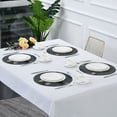 thumbnail image 5 of 15.4" Round Placemat Set of 1 Polyester Fabric Place Mats Non-Slip Dining Kitchen Table Mats for Kitchen Party Decor Brown-blue Butterfly Pattern, 5 of 5