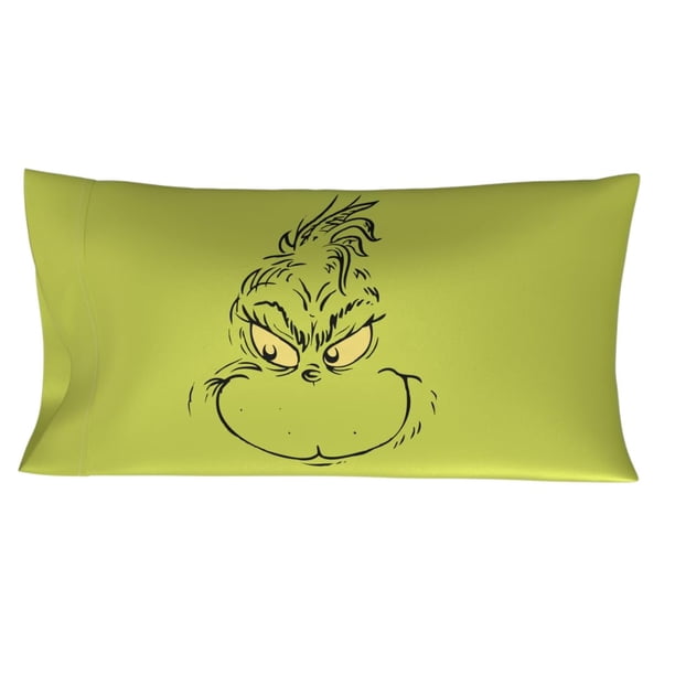 Funda de almohada Franco Collectibles Grinch de Dr. Seuss, tamaño king