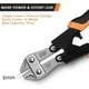 thumbnail image 3 of Bolt Cutters, Steel Wire Cutter 8in Heavy Duty Cr-V Cable, Chain, Spring Loaded Pliers with Soft Rubber Comfort Grip, Cutter for Chains, Padlocks, Met, 3 of 5