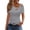 Grey, variant on One Shoulder Sexy Tops for Women Asymmetrical Neck Short Sleeve Cut Out 2026 Summer Cold Shoulder Casual Shirts Soft Stretch Slim Fitted Beige 2XL