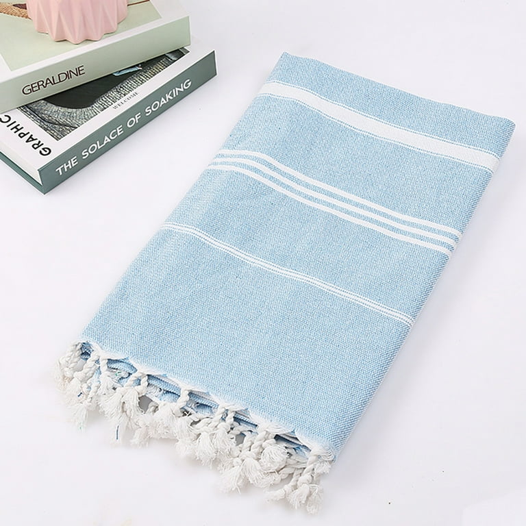 Travelwant Turkish Beach Bath Towel with Soft Terry Cloth on One Side Luxury Peshtemal for spa Pool Bathroom Sand Free 100 Cotton Blanket Towels Set Gift for Women 70.9 x 39.4 Walmart