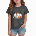 thumbnail image 2 of xaweyi Casual Crew Neck Short Sleeve Tee For Girls Halloween Ghost Pumpkin Cute Cartoon Tshirt, 2 of 6