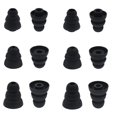 thumbnail image 1 of Bllq 6 Pares De Almohadillas Cónicas De Triple Brida De Repuesto Para Auriculares De Silicona Para La Mayoría De Los Auriculares Internos (Sony Senso Powerbeats Jaybird, Etc.) Negro [Tamaño S/M/L 3] (, 1 of 5