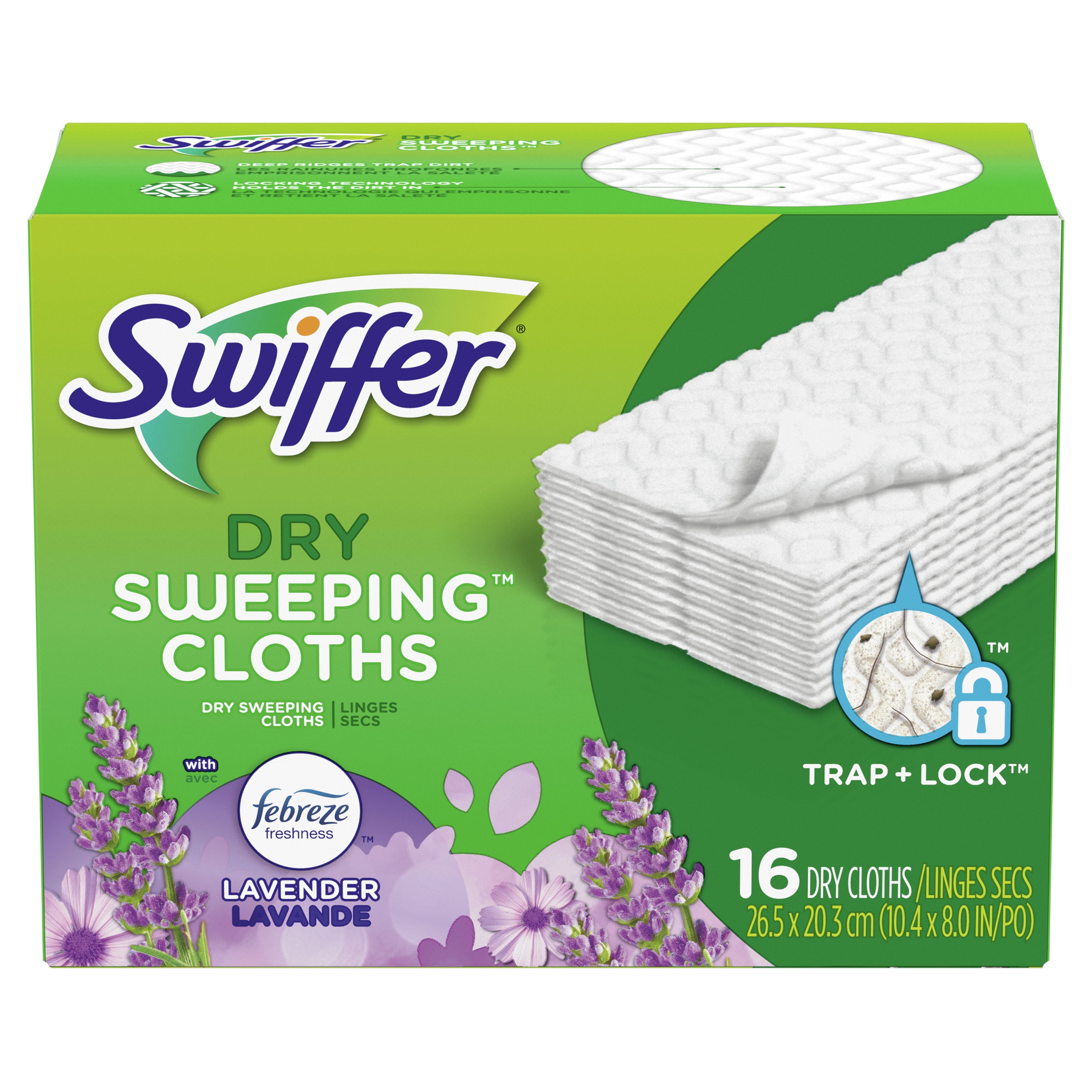 Swiffer Sweeper Dry Sweeping Pad Refills with Febreze Lavender, 16 Ct